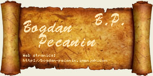 Bogdan Pečanin vizit kartica